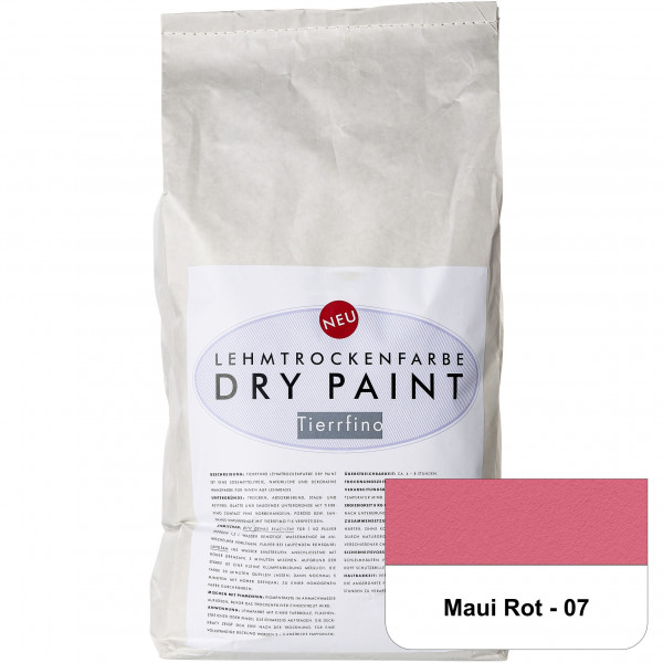 DRY-PAINT Lehmtrockenfarbe - Maui Rot - 07