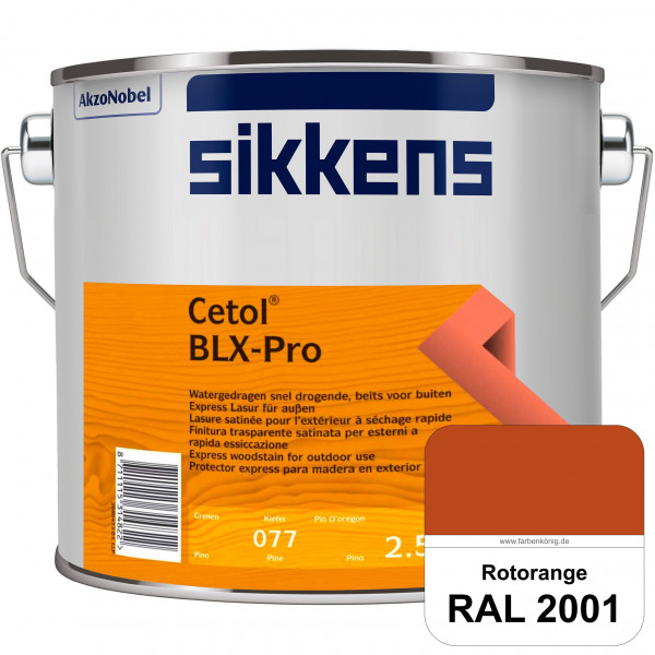 Cetol BLX-Pro (RAL 2001 Rotorange) Express Lasur für die Beschichtung von Holzoberflächen (außen)