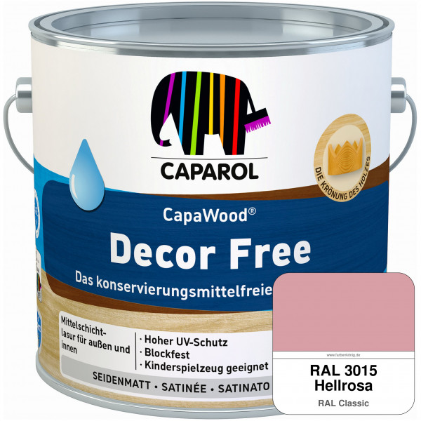CapaWood® Decor Free (RAL 3015 Hellrosa) - ersetzt Capadur DecorLasur KF