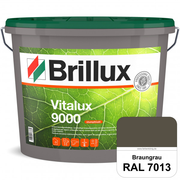 Vitalux 9000 (RAL 7013 Braungrau) konservierungsmittelfreie Innendispersion für Kinder- & Schlafzimm