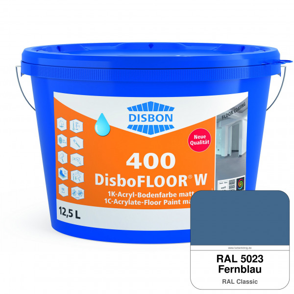 DisboFLOOR W 400 1K-Acryl-Bodenfarbe (RAL 5023 Fernblau)