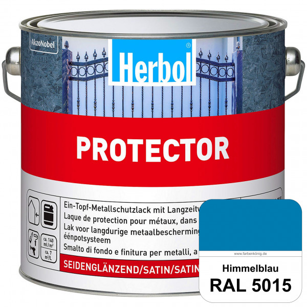 Protector (RAL 5015 Himmelblau) Seidenglänzende Spezialbeschichtung für Eisen- und NE-Metalle (außen