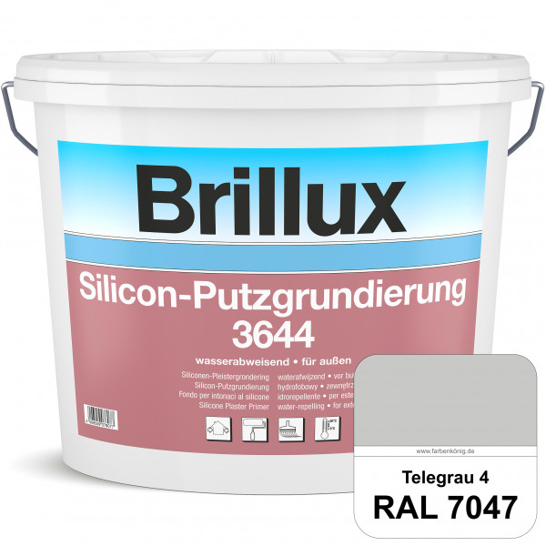 Silicon-Putzgrundierung 3644 (RAL 7047 Telegrau 4) Haftvermittelnde & quarzhaltige Grundierfarbe auf