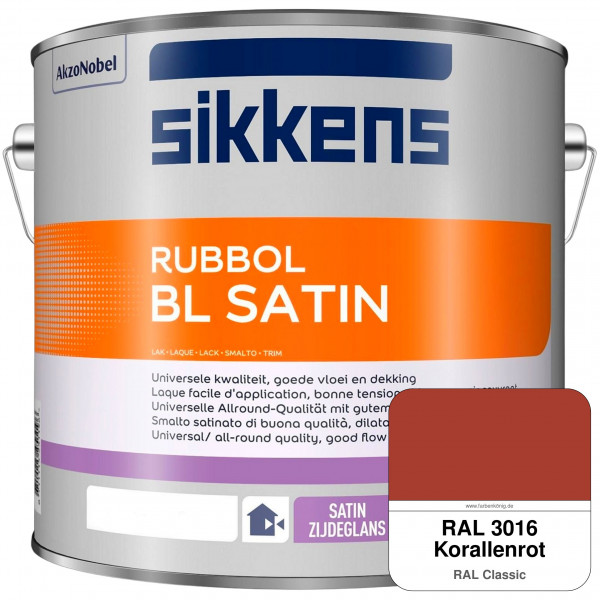 Rubbol BL Satin (RAL 3016 Korallenrot) hochelastischer & seidenglänzender Lack (wasserbasiert) innen