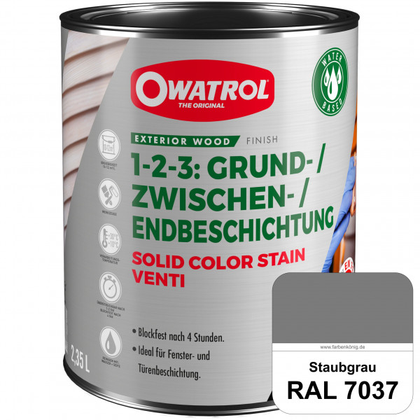 SOLID COLOR STAIN VENTI (RAL 7037 Staubgrau)