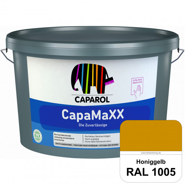 CapaMaXX (RAL 1005 Honiggelb) tuchmatte Innenfarbe mit hohem Deckvermögen und Ergiebigkeit