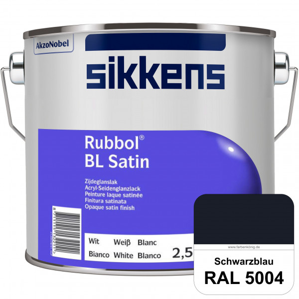 Rubbol BL Satin (RAL 5004 Schwarzblau) hochelastischer & seidenglänzender Lack (wasserbasiert) innen
