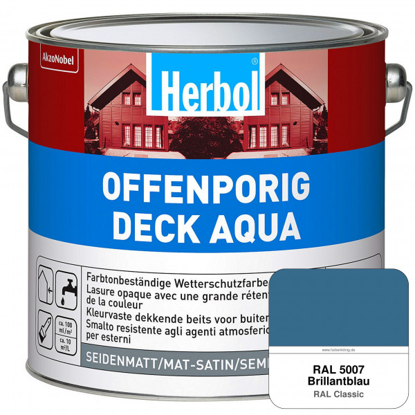 Offenporig-Deck Aqua (RAL 5007 Brillantblau)