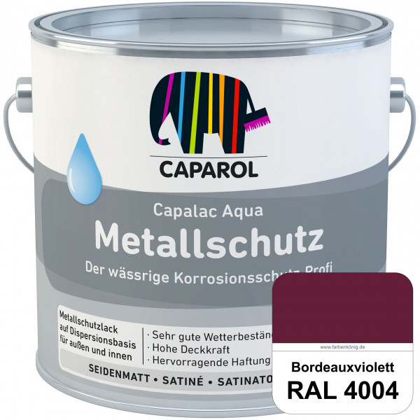Capalac Aqua Metallschutz (RAL 4004 Bordeauxviolett) wasserbasierter Korrosionsschutz für Stahl & ve