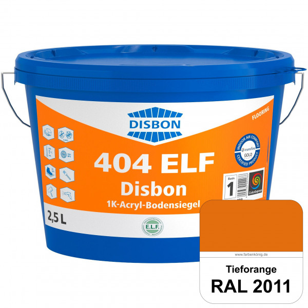 Disbon 404 ELF 1K-Acryl-Bodensiegel (RAL 2011 Tieforange) 1K PU-verstärkte, emissions- und lösemitte