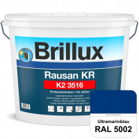 Rausan KR K2 3516 (RAL 5002 Ultramarinblau) Organisch gebundener Kratzputz für wetterbeständige Ober
