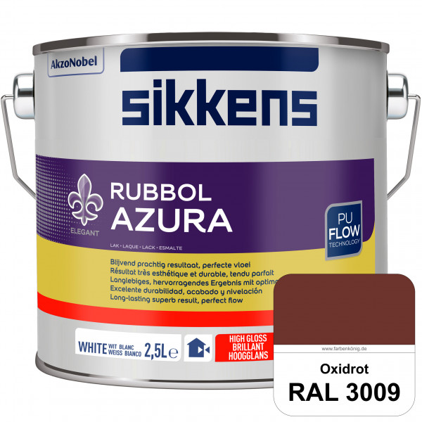 Rubbol Azura (RAL 3009 Oxidrot) hochglänzender Lack (löselmittelhaltig) innen & außen
