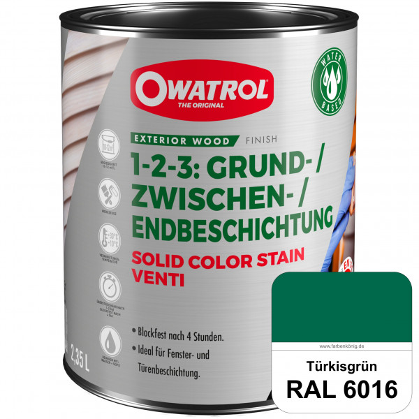 SOLID COLOR STAIN VENTI (RAL 6016 Türkisgrün)