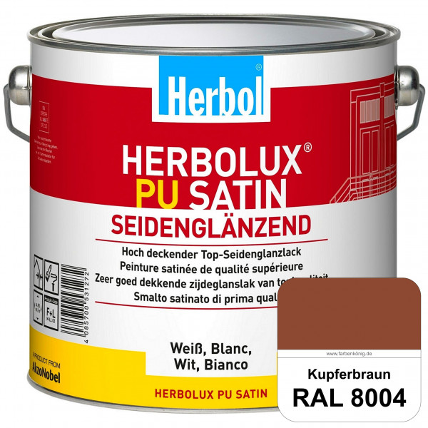 Herbolux PU Satin (RAL 8004 Kupferbraun) Top-PU-Seidenglanzlack (Innen & Außen)