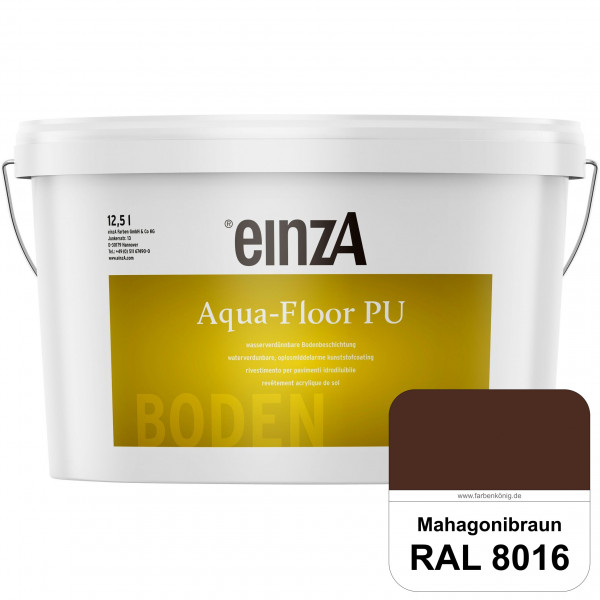 einzA Aqua-Floor PU (RAL 8016 Mahagonibraun) seidenglänzender Acryl-PU-Bodenbeschichtung