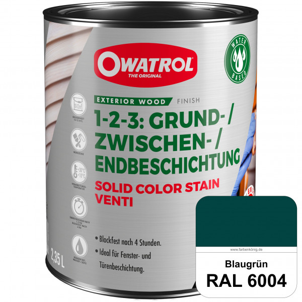 SOLID COLOR STAIN VENTI (RAL 6004 Blaugrün)