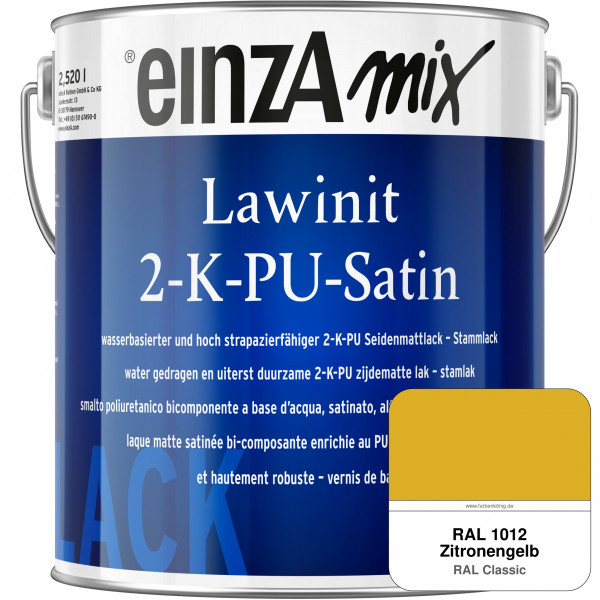 einzA Lawinit 2-K-PU Satin Stammlack (RAL 1012 Zitronengelb)