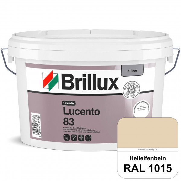 Creativ Lucento 83 (RAL 1015 Hellelfenbein) Strapazierfähige Deko-Effektfarbe mit metallischer Oberf