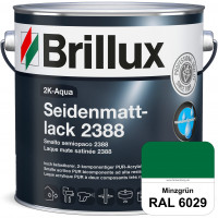 2K-Aqua Seidenmattlack 2388 (RAL 6029 Minzgrün) mechanisch und chemisch hoch belastbar für außen & i