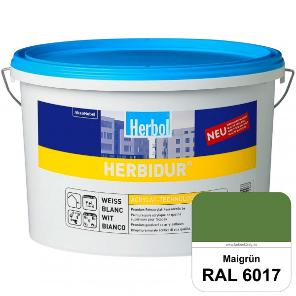 Herbidur (RAL 6017 Maigrün) Reinacrylat-Fassadenfarbe mit Langzeitwetterschutz