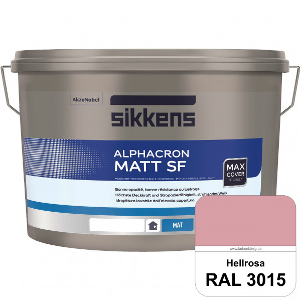 Alphacron Matt SF (RAL 3015 Hellrosa) stumpfmatte & hochwertige Premium-Wandfarbe (innen)