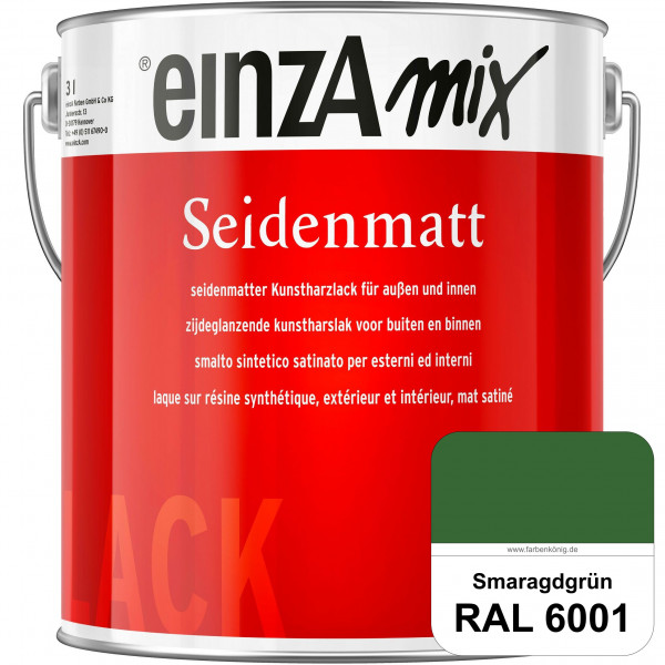 einzA Seidenmatt (RAL 6001 Smaragdgrün) Lösemittelhaltiger Seidenmattlack