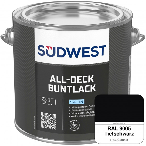 All-Deck Buntlack Satin (RAL 9005 Tiefschwarz)