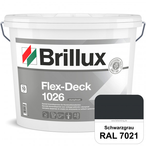 Flex-Deck ELF 1026 (RAL 7021 Schwarzgrau) Hochwertige Innendispersion für Decken mit Installationen