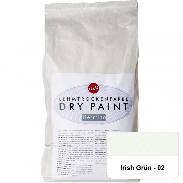DRY-PAINT Lehmtrockenfarbe - irish Grün - 02