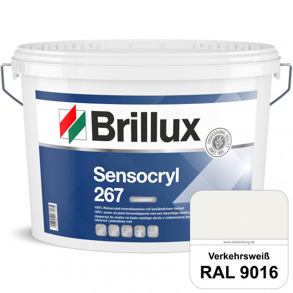 Sensocryl ELF 267 (RAL 9016 Verkehrsweiß) seidenmatt hochwertige Reinacrylat-Innendispersion für Art