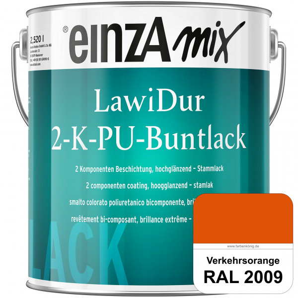 einzA LawiDur 2-K-PU-Buntlack - Hochglanz (RAL 2009 Verkehrsorange)