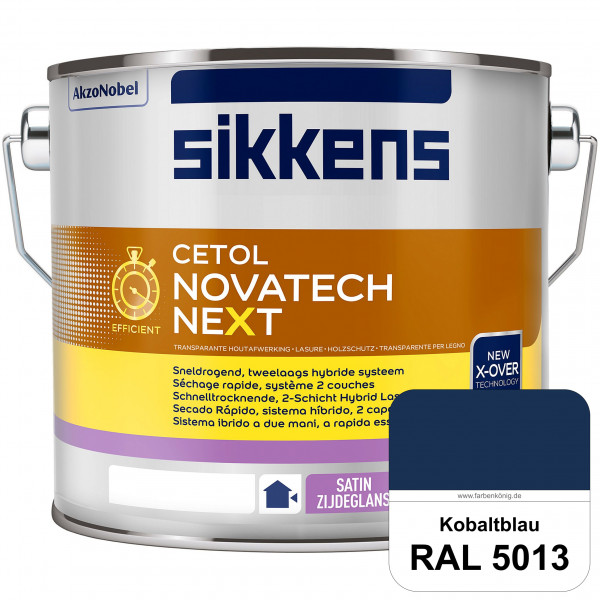 Cetol Novatech neXt (RAL 5013 Kobaltblau) Schnelltrocknende Hybrid-Lasur mit höchster Wetterbeständi