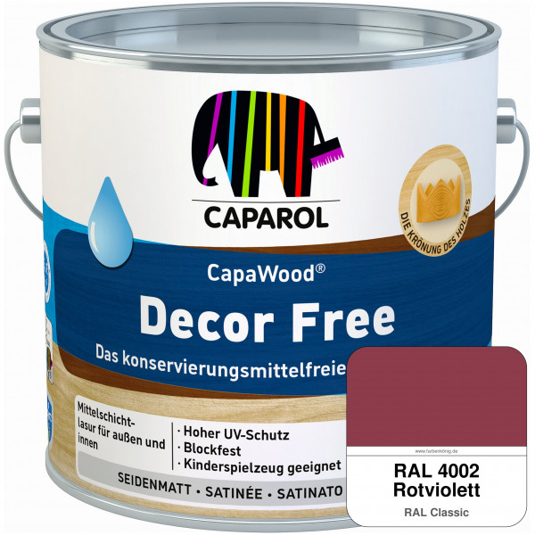 CapaWood® Decor Free (RAL 4002 Rotviolett) - ersetzt Capadur DecorLasur KF