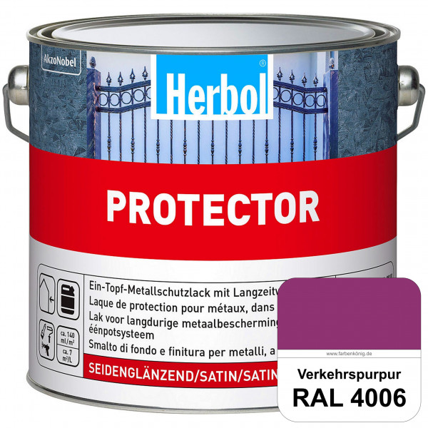 Protector (RAL 4006 Verkehrspurpur) Seidenglänzende Spezialbeschichtung für Eisen- und NE-Metalle (a