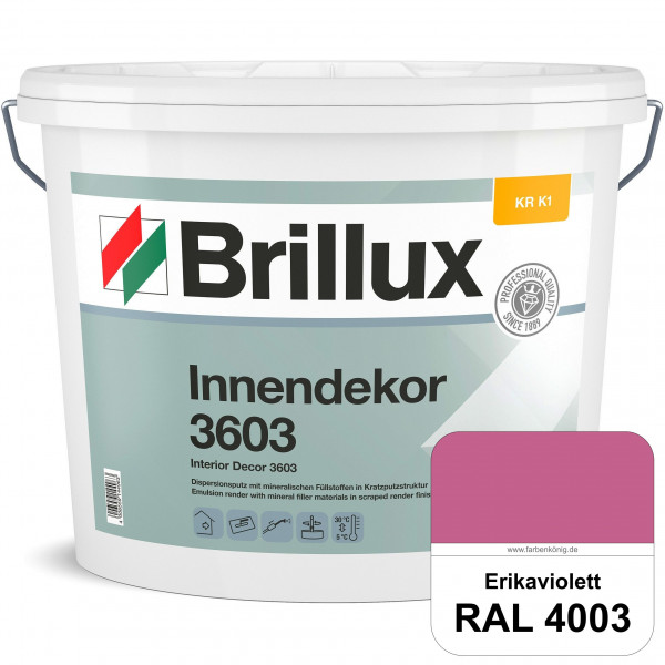 Innendekor ELF KR-K1 3603 (RAL 4003 Erikaviolett) Kratzputz nach zur Erzielung dekorativer und strap