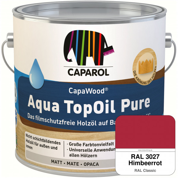 CapaWood® AquaTopOil Pure (RAL 3027 Himbeerrot) - ersetzt CapaGreen Holz-Öl Aqua