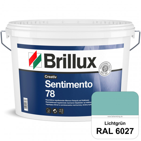 Creativ Sentimento 78 (RAL 6027 Lichtgrün) Marmor-Feinputz auf Kalkbasis, zur Erzielung matter Oberf