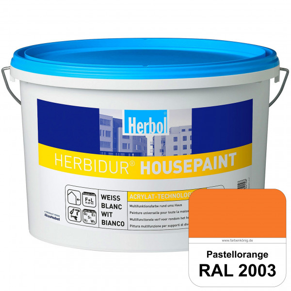 Herbidur Housepaint (RAL 2003 Pastellorange) seidenmatte Reinacrylat-Fassadenfarbe