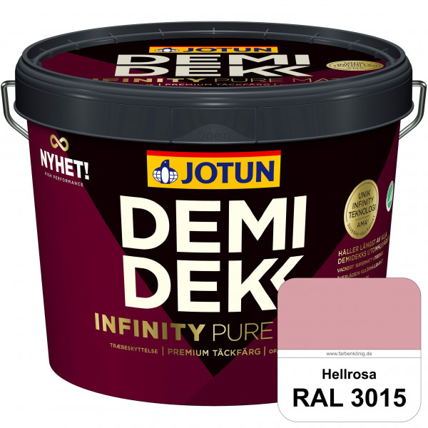 DEMIDEKK Infinity Pure Mat - Deckende, matte Holzfarbe (RAL 3015 Hellrosa)