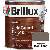 Lignodur VarioGuard Tix 510 (Gel-Lasur 510) RAL 7006 Beigegrau