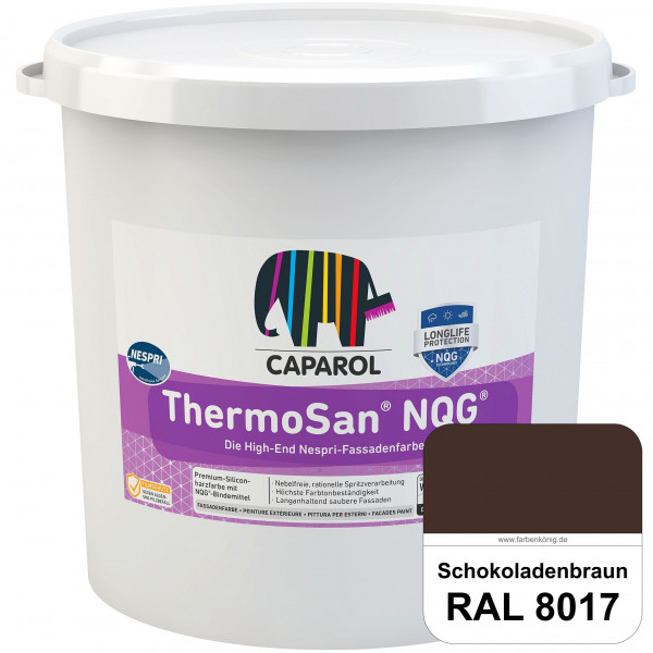 ThermoSan® NQG® Nespri (RAL 8017 Schokoladenbraun) Siliconharz-Bindemittelkombination mit integriert