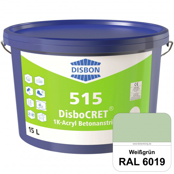 DisboCRET 515 1K-Acryl-Betonanstrich (RAL 6019 Weißgrün) Hochwertige & rissüberdeckende Schutzbeschi