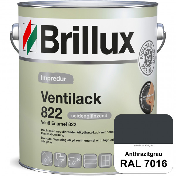 Impredur Ventilack 822 (RAL 7016 Anthrazitgrau) Seidenglanzlack (lösemittelhaltig) Fenster & Türen i