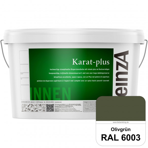 einzA Karat-plus (RAL 6003 Olivgrün) Innenwandfarbe mit herausragenden Produkteigenschaften