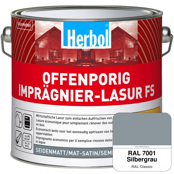Offenporig Imprägnier-Lasur FS (RAL 7001 Silbergrau)