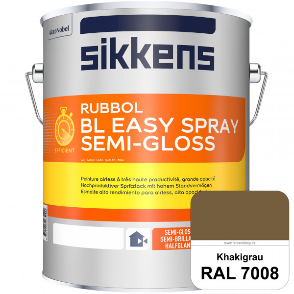 Rubbol BL Easy Spray (RAL 7008 Khakigrau) Seidenglänzender Airlesslack (außen & innen)