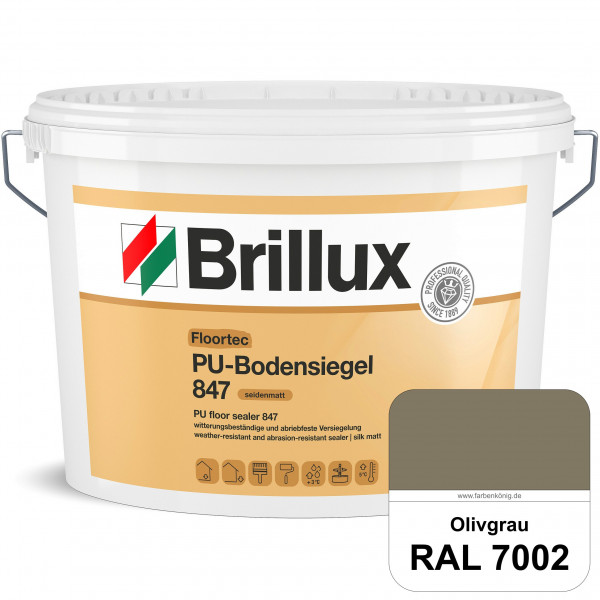 Floortec PU-Bodensiegel ELF 847 (RAL 7002 Olivgrau) seidenmatt, witterungsbeständig, außen & innen