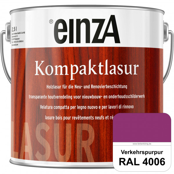 einzA Kompaktlasur (RAL 4006 Verkehrspurpur) Lasuranstrich für den Neu- und Renovieranstrich