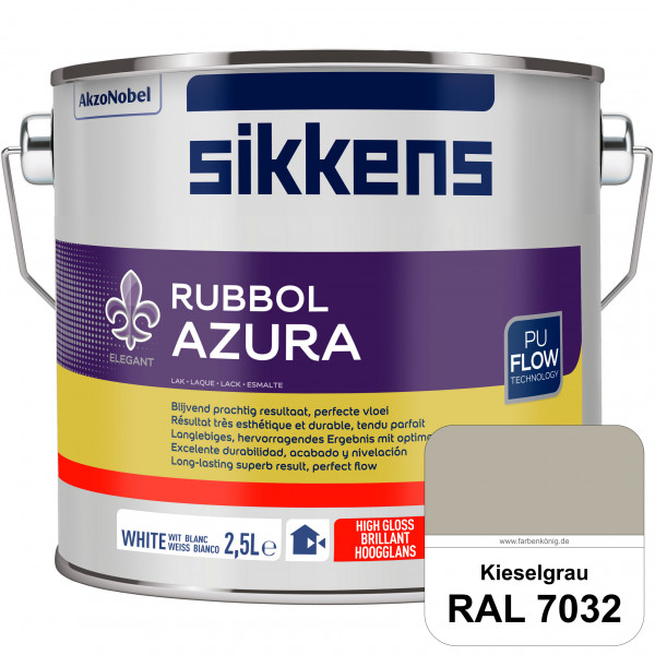 Rubbol Azura (RAL 7032 Kieselgrau) hochglänzender Lack (löselmittelhaltig) innen & außen
