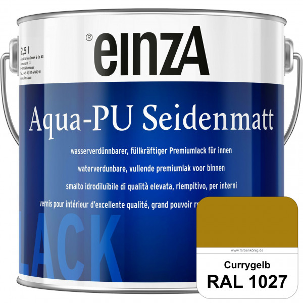 einzA Aqua-PU seidenmatt (RAL 1027 Currygelb) wasserverdünnbarer Premiumlack für innen